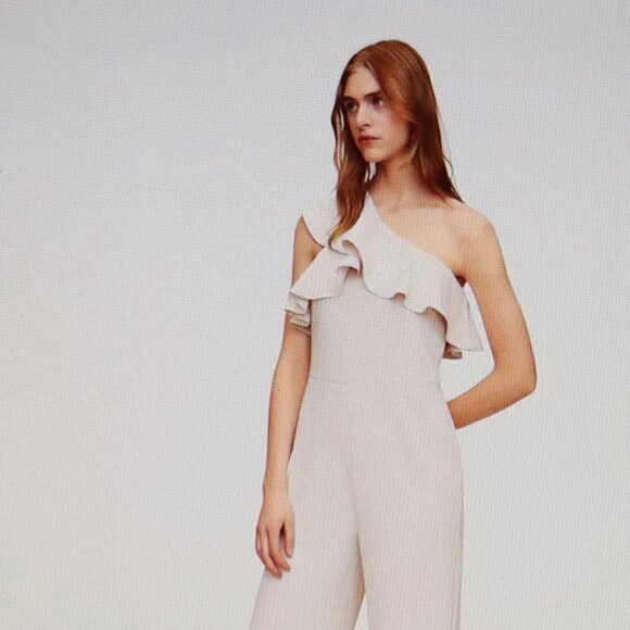 Mango Frilled Long Jumpsuit Size L - Picture 1 of 5